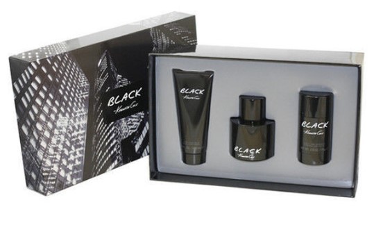 Kenneth Cole Black 3 Piece  Men's Set EDT Spray 3.4 oz  with 3.4 oz After Shave Balm & 2.6 oz Deodorant