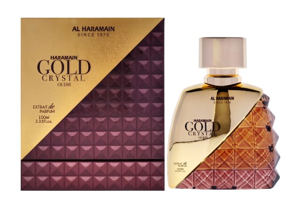 Al Haramain Gold Crystal Oudh Extrait de Parfum for Men 3.3 oz 