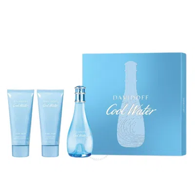 Davidoff Cool Water for Woman 3-Piece Gift Set – 3.4 oz EDT, 2.5 oz Body Lotion, 2.5 oz Shower Gel 