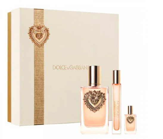 Dolce & Gabbana Devotion 3-Piece Gift Set for Women – 3.4 oz EDP Spray, Travel Spray, Mini EDP. 