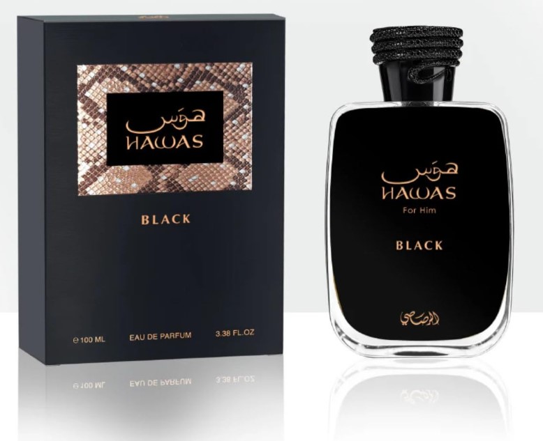 Rasasi Hawas Black Men's EDT Spray 3.3 Oz 