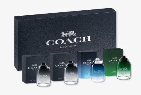 Coach Men's Mini Gift Set: 2 x Coach EDT with 2 x Coach Blue EDT. 