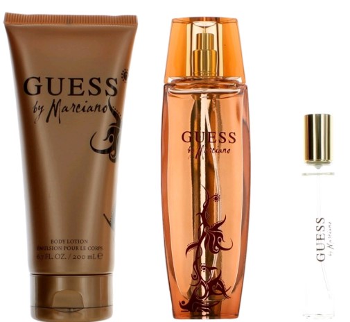 Guess by Marciano Gift Set for Women – 3 Pieces: 3.4 oz EDP Spray, 6.7 oz Body Lotion, and 0.5 oz EDP Travel Spray