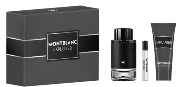 Mont Blanc Explorer 3-Piece Gift Set | 3.3 oz EDP, 0.25 oz Travel Spray, 3.3 oz Shower Gel