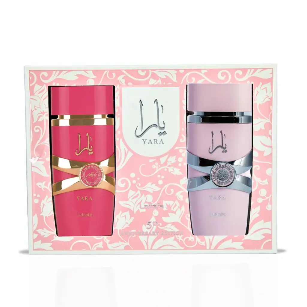 Lattafa Yara Women's 2-Piece Gift Set | 3.4 oz EDP & 3.4 oz Yara Candy EDP | 5th Anniversary 