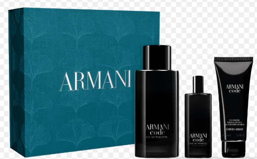 Armani Code 3 Pcs Set For Men: 4.2 Eau De Toilette Spray + 0.5 Eau De Toilette Spray + 2.5 Body Shampoo