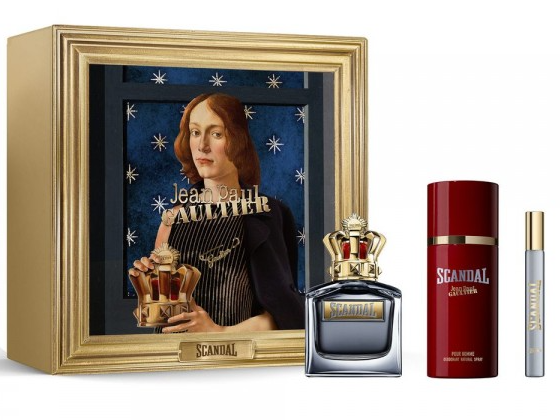 Jean Paul Gaultier Scandal edt 3.4 Oz + edt 0.34 Oz + Deo Set Men