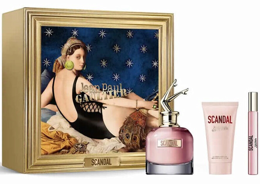 Jean Paul Gaultier Scandal Edp 2.7 Oz + Edp 0.34 Oz + Body Lotion 2.5 Oz Women Set