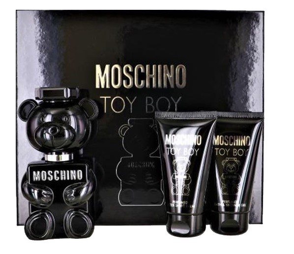 Moschino Men's Toy Boy Gift Set 4- Piece 3.4 Oz EDP Spray, 3.4 Shower Gel+Aftershave3.4 Oz and Mini