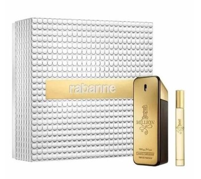 Paco Rabanne Men's 1 Million Gift Set: 3.4oz EDT & 10ml EDT Travel Spray Hard Box