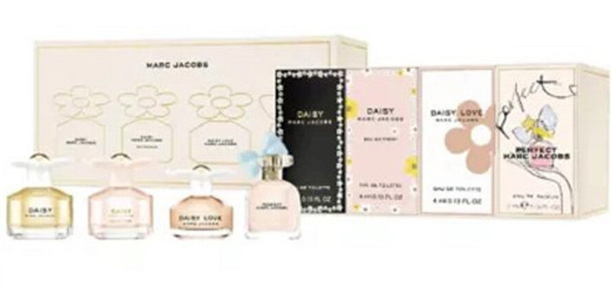 Marc Jacobs 4 Pcs Mini Set 4 ml(Daisy-Eau So Fresh-Daisy Love-Perfect) Women