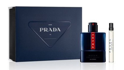 Prada Men's Luna Rossa Ocean Gift Set: 3.4oz Eau de Parfum + 0.34oz Eau de Parfum