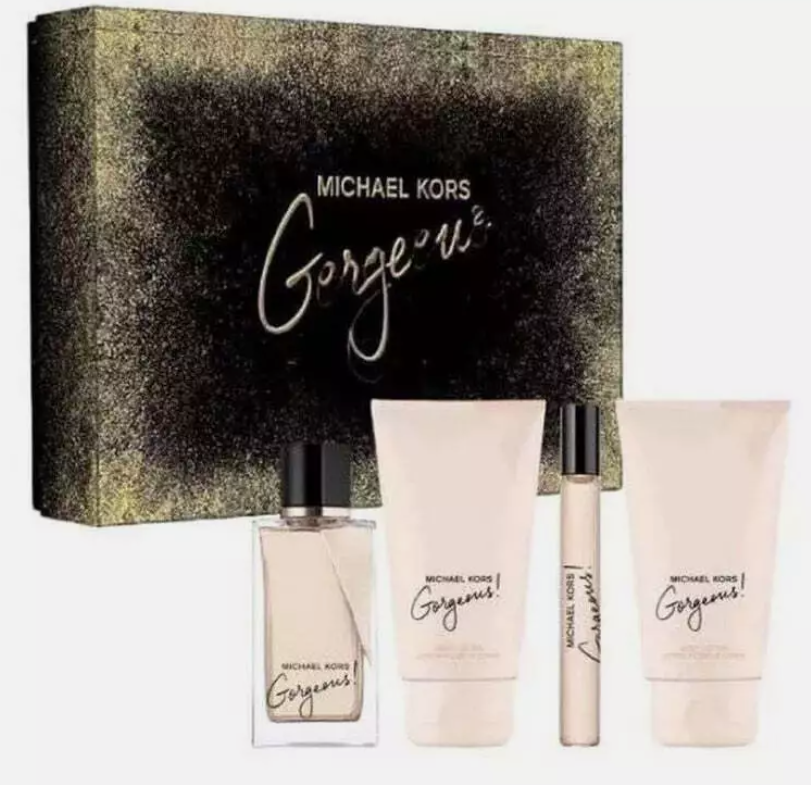 Michael Kors Gorgeous Edp 3.4 Oz + Edp .03 Oz + Shower Gel + Body Lotion 3.4 Oz Set Women