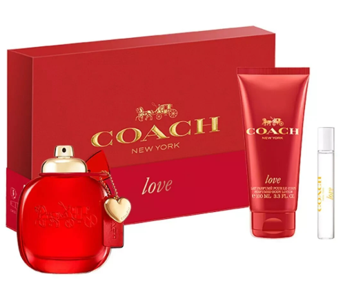 Coach Love 3 Pcs Set Women Edp 3.4 Oz + 0.25 Oz Spray + Body Lotion 3.4 Oz