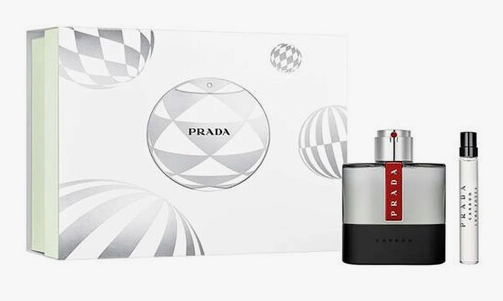 Prada Luna Rossa Carbon 2 Pcs Set for Men: 3.4oz Eau de Toilette + 0.34oz Eau de Toilette Spray. 