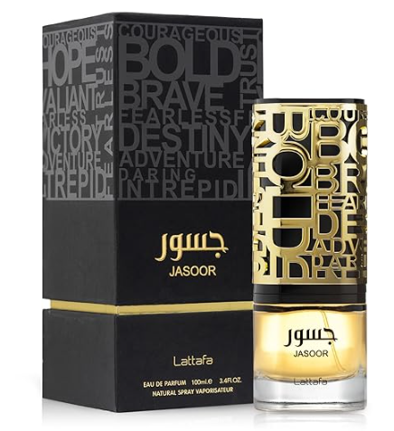 Lattafa Jasoor EDP Spray for Men, 3.4 Oz