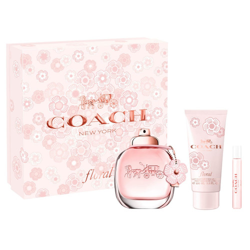 Coach Floral Women's 3-Piece Set | 3.0 oz EDP, 0.25 oz EDP Travel Spray, 3.3 oz Body Lotion