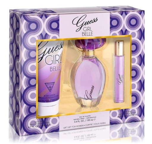 Guess Girl Belle 3-Piece Gift Set for Women – 3.4 oz EDT, 6.7 oz Body Lotion, 0.5 oz EDT