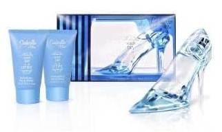 Disney Girls Cinderella Blue Slipper Kids Gift Set 3 Pieces:  EDP 2 Oz Spray, 2.5 Oz Body Lotion, 2.5 Oz Shower Gel