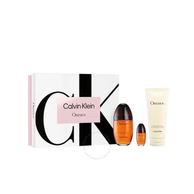 Calvin Klein Obsession 3-Piece Gift Set for Women – 3.4 oz EDP Spray, 6.8 oz Body Lotion, 0.5 oz EDP Spray 