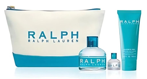 Ralph Lauren 3-Piece Eau de Toilette Gift Set for Women – 3.4 oz EDT, 3.4 oz Body Lotion, 0.25 oz EDT Deluxe Sample 