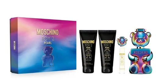 Moschino Toy 2 Pearl 4-Piece Gift Set for Women – 3.4 oz EDP Spray, 0.34 oz EDP Spray, 3.4 oz Shower Gel, 3.4 oz Body Lotion 