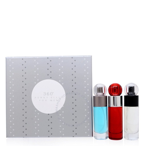 360 by Perry Ellis Trio Men's 3-Piece Set: 1.0 oz Regular EDT, 1.0 oz Red EDT, and 1.0 oz Reserve EDT