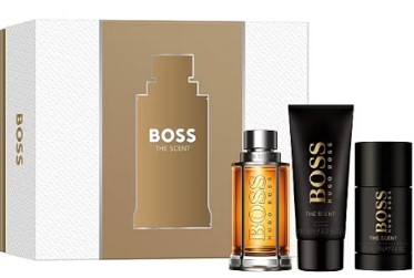 Hugo Boss The Scent 3-Piece Set for Men: 3.4 oz EDT, Deo Stick, and 3.4 oz Shower Gel