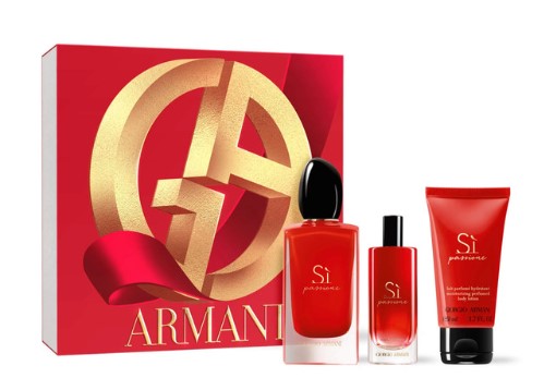 ARMANI SI PASSIONE 3 PCS SET EDP SP 3.4 oz with EDP SP 0.5 oz &1.7 oz BODY LOTION FOR WOMEN