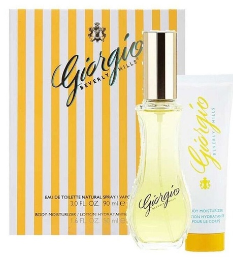 Giorgio Beverly Hills Women Giorgio Gift Set – 2 Pieces: 3.0 oz EDT Spray and 1.6 oz Body Lotion