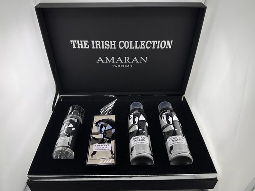 Amaran Crescent Avalon Men's Gift Set: 4 Pieces EDP Spray 2.8 Oz + Body Lotion 3.4 Oz +Shower Gel 3.4 Oz with Body Mist 3.4 Oz 