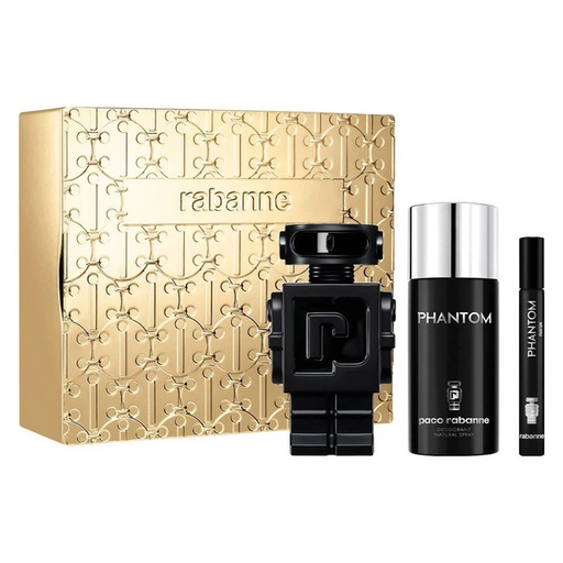 Paco Rabanne Phantom Parfum - 3.4 OZ Parfum Spray + Deodorant Spray + Travel Spray Set