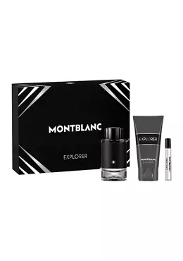 Mont Blanc Explorer 3-Piece Gift Set | 3.3 oz EDP, 0.25 oz Travel Spray, 3.3 oz Shower Gel