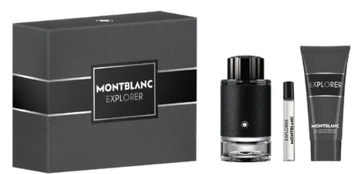 Mont Blanc Explorer 3-Piece Gift Set | 3.3 oz EDP, 0.25 oz Travel Spray, 3.3 oz Shower Gel