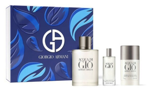 Acqua di Gio Men's 3-Piece Set | 3.3 oz EDT, 0.5 oz Spray, Deodorant Stick 