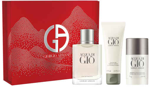 Acqua di Gio Men's 3-Piece Set | 3.3 oz EDT, 2.5 oz Body Shampoo, 2.6 oz Deodorant Stick 