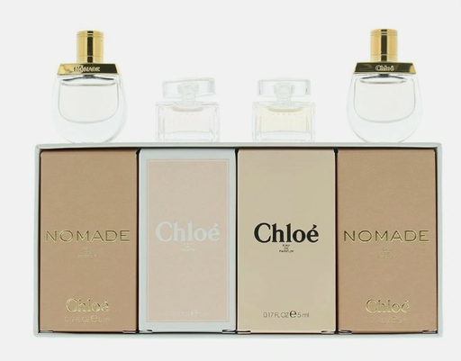 Chloe Women  4 Mini Pcs Set-2 x Nomade Edt 0.16 Oz+Edt Rose Tangerine 0.16 Oz + Signature Edp 0.16 Oz 