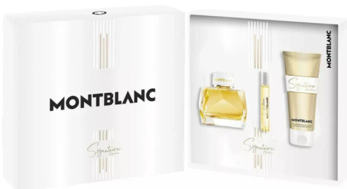 Montblanc Signature Absolue Women Gift Set | 3 oz EDP Spray + 0.25 oz EDP Mini + 3.3 oz Body Lotion 
