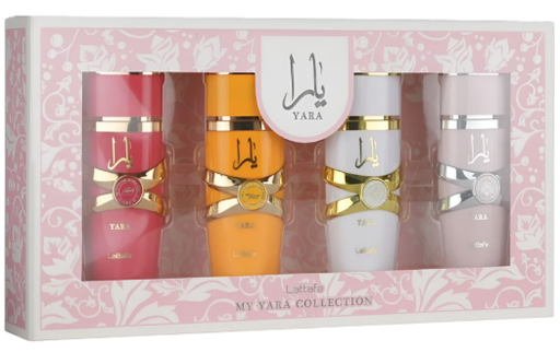 Lattafa Yara 4 Pcs Set-Yara, Mois, Tous, Candy 25 ml x 4 