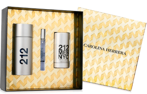 Carolina Herrera 212 NYC Men Set Edt 3.4 Oz + Edt 0.34 Oz + Deo